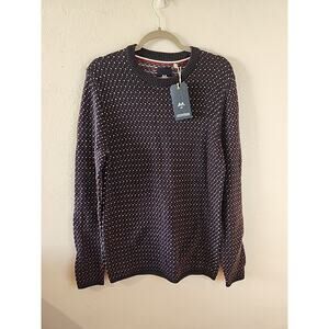 Lindbergh Sweater Crew Neck Knit Patriotic Red White Blue Men’s Sz Small NWT